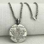 Kral Zincirli Göktürkçe Türk Yazılı Bozkurt 925 Ayar Gümüş Erkek Kolye