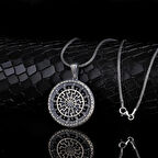 Güneş Tanrısı 925 Ayar Gümüş Erkek Kolye