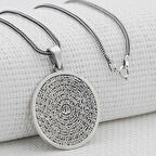 Esmaul Husna Dualı Büyük Boy  925 Ayar Gümüş Erkek Kolye