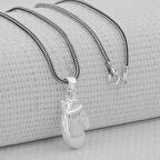 Boks Eldiveni Ucu Küçük 925 Ayar Gümüş Erkek Kolye