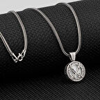 Zulfikar Kebir Dualı Cevşen 925 Ayar Gümüş Erkek Kolye