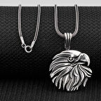 Kartal Tasarımlı 925 Ayar Gümüş Erkek Kolye