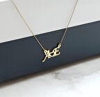 Harf Yazılı 14 Ayar Altın Kolye