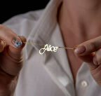 İsim Yazılı 14 Ayar Altın Kolye