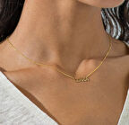 İsim Yazılı 14 Ayar Altın Kolye