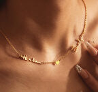 Kalp İsim Yazılan 14 Ayar Altın Kolye