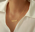 İsim Yazılı 14 Ayar Altın Kolye