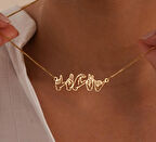 İşaret Dili 14 Ayar Altın Kolye