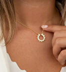 Güneş 14 Ayar Altın Kolye