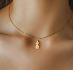 Ananas 14 Ayar Altın Kolye