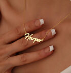 İsim Yazılı 14 Ayar Altın Kolye