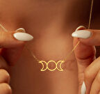 Dolunay 14 Ayar Altın Kolye