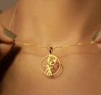 Güçlü Kadın 14 Ayar Altın Kolye