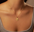 Maymun 14 Ayar Altın Kolye