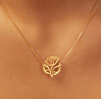 Gül 14 Ayar Altın Kolye