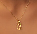 Kedi 14 Ayar Altın Kolye