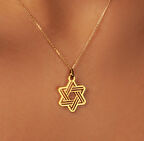 Davud Yıldızı 14 Ayar Altın Kolye