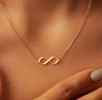 Sonsuzluk 14 Ayar Altın Kolye