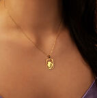 Ressam Paleti 14 Ayar Altın Kolye