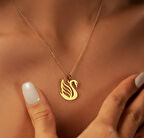 Kuğu 14 Ayar Altın Kolye