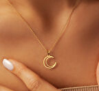 Ay 14 Ayar Altın Kolye
