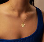 Kaplumbağa 14 Ayar Altın Kolye