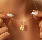 Fatma Ana Eli 14 Ayar Altın Kolye