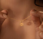 Göz 14 Ayar Altın Kolye