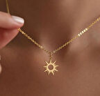 Güneş 14 Ayar Altın Kolye