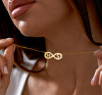 Sonsuzluk Harf 14 Ayar Altın Kolye