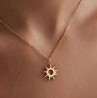 Güneş 14 Ayar Altın Kolye