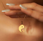 Yin Yang 14 Ayar Altın Kolye