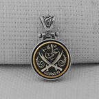 Hz Ali Zulfikar Ortası Dönen 925 Ayar Gümüş Erkek Kolye Ucu