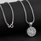 Tuğra  Osmanlı 925 Ayar Gümüş Erkek Kolye