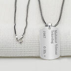 Asker Künyesi  925 Ayar Gümüş Erkek Kolye