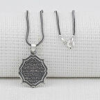 Ayetel Kursi 925 Ayar Gümüş Erkek Kolye