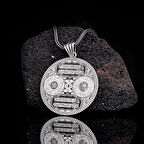 Nas Felak İnşirah Sureleri Koruma duaları Kral Zincirli Yazılı 925 Ayar Gümüş Erkek Kolye