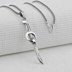 Ay Yıldız Tasarımlı 925 Ayar Gümüş Erkek Kolye