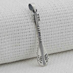 Bağlama Saz Tasarımlı 925 Ayar Gümüş Erkek Kolye  Ucu