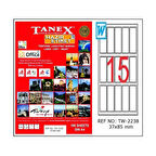 Tanex 37X85 mm. Laser Etiket 100 Adet TW-2238