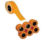 Tanex Fiyat Etiketi Çizgili 12x21 Fosforlu Turuncu