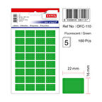 Tanex Etiket Ofc-110 Yeşil 10 lu 2 paket
