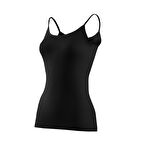 Yıldız 2171 Siyah Likralı İp Askılı Biyeli Kadın Atlet