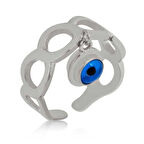 Nazar Göz Ayarlanabilen 925 Ayar Gümüş  Kadın Yüzük