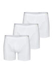 Blackspade Erkek Beyaz Boxer Pamuklu 3'lü Paket 9673