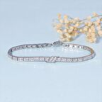 Gümüş Pazarım Su Yolu Kemerli 925 Ayar Gümüş Bileklik