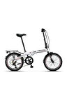 2036 Foldıng Katlanır Bisiklet V 20 Jant 6 Vites Whıte Silver Red