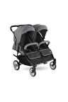 Babyhope Bh3077 City Twin Ikiz Bebek Arabası Gri