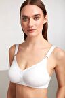 Kom Carol Pamuklu Balensiz Sütyen - Beyaz