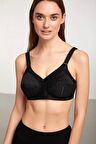 Kom Romance Toparlayıcı Dantel Sütyen - Siyah